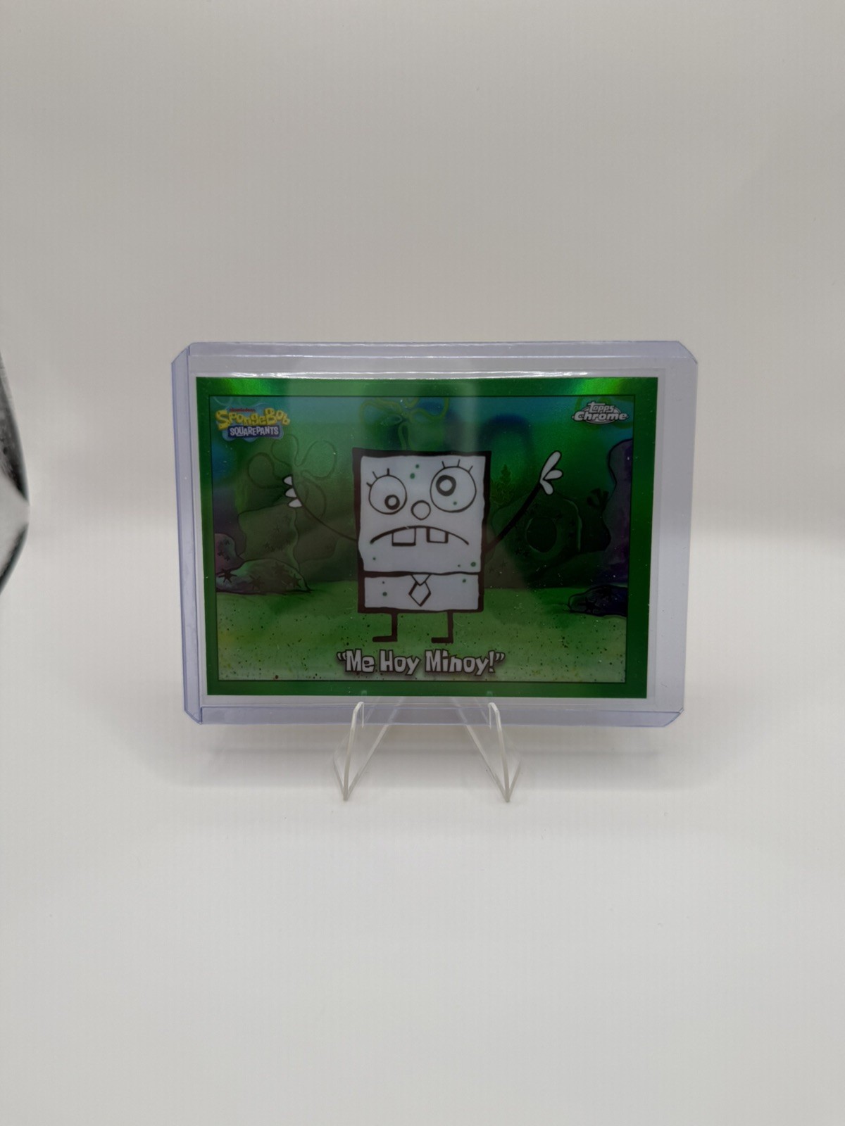 2025 Topps Chrome SpongeBob Me Hoy Minoy Kelp Green Refractor #75