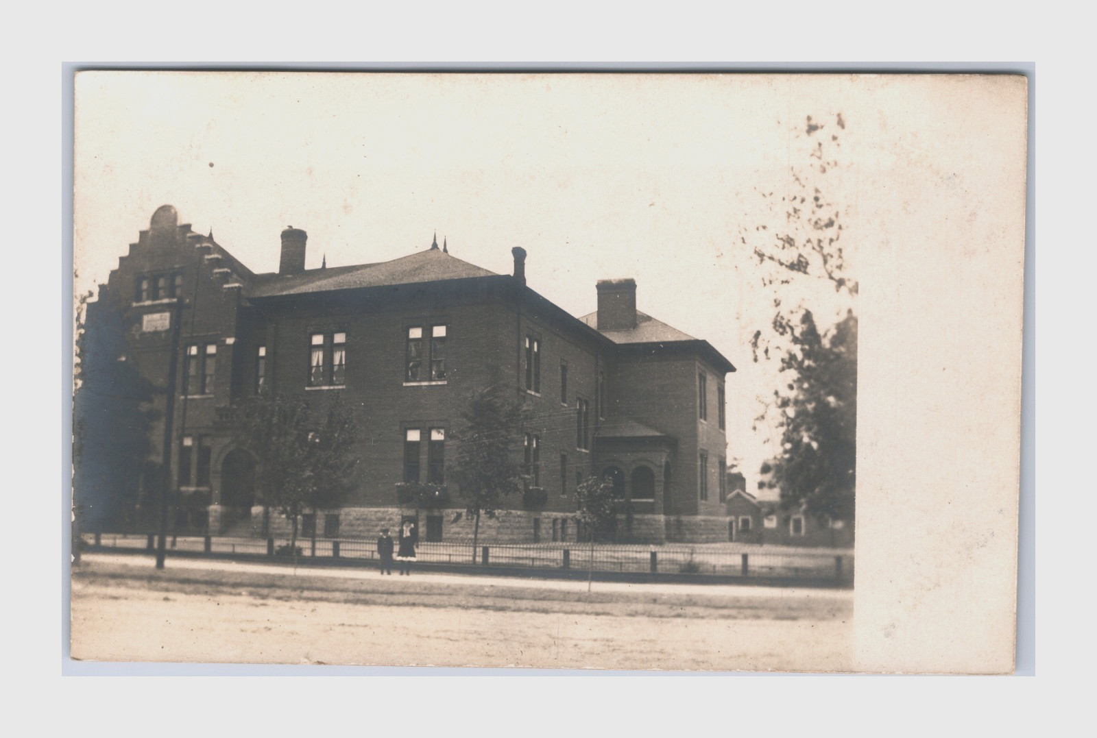 RARE UU Antique CYKO-sb RPPC Liller School Colorado Springs CO S Wahsatch Ave