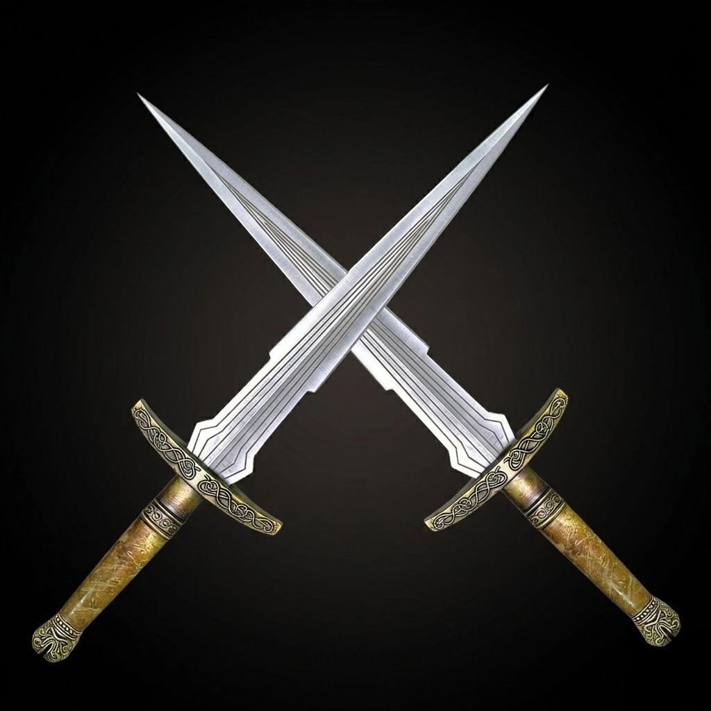 2pc Fantasy Loki Dagger For Props & Cosplay Costumes