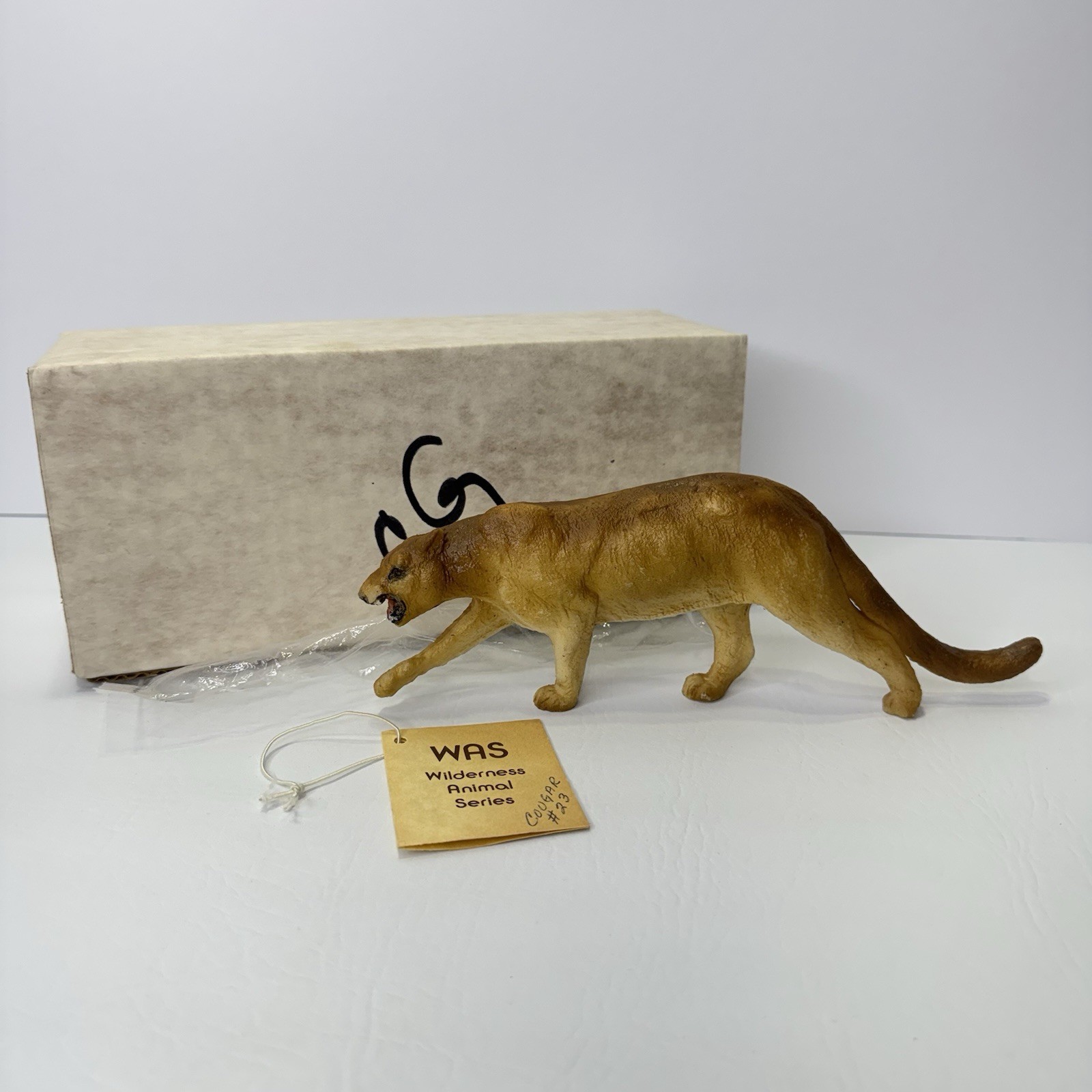 RARE Chris Hess Wilderness Animal Series Breyer Cougar Mountain Lion Tag & Box