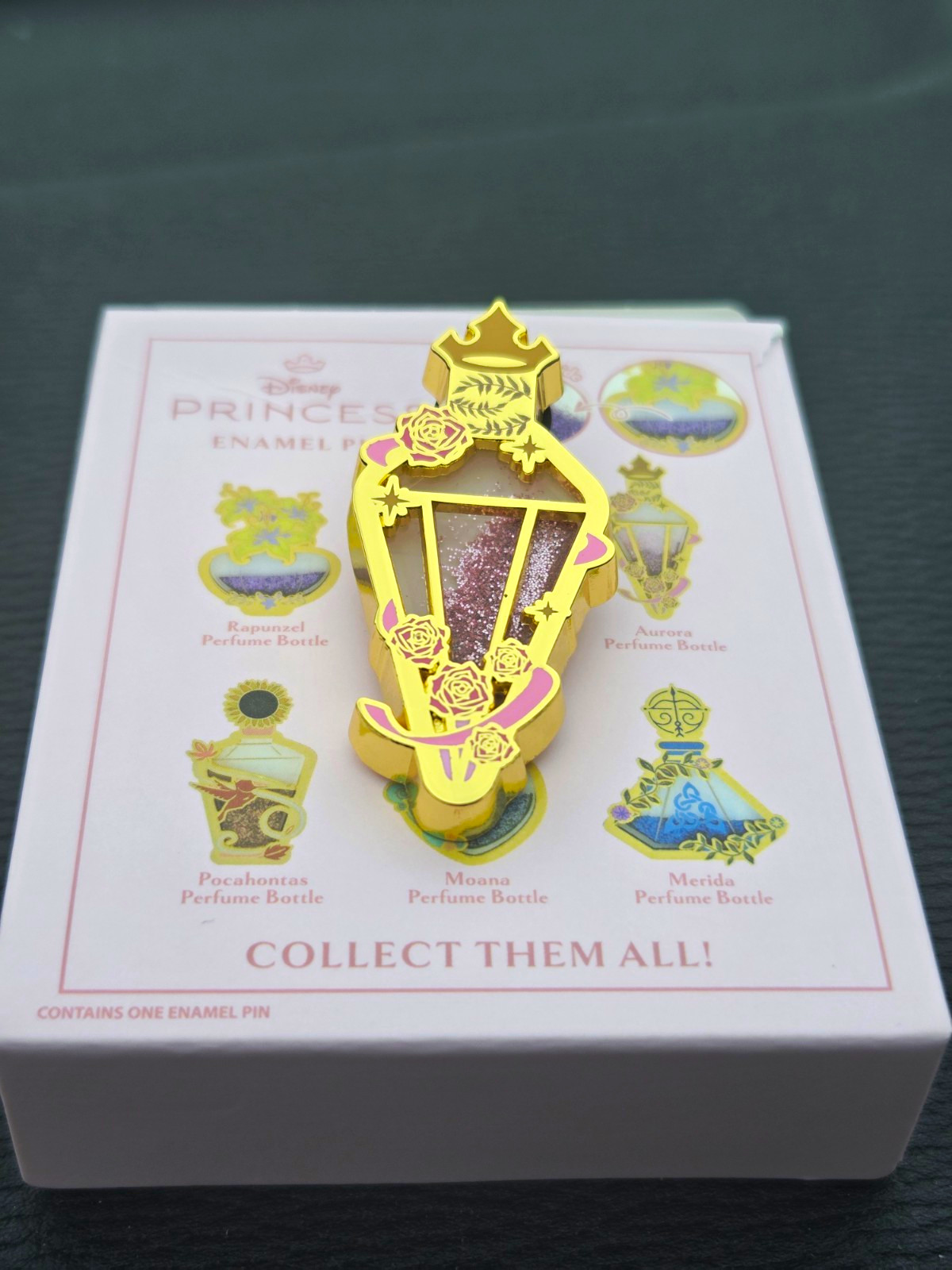 Disney Princess Perfume Bottle Glitter Enamel Pin - Aurora
