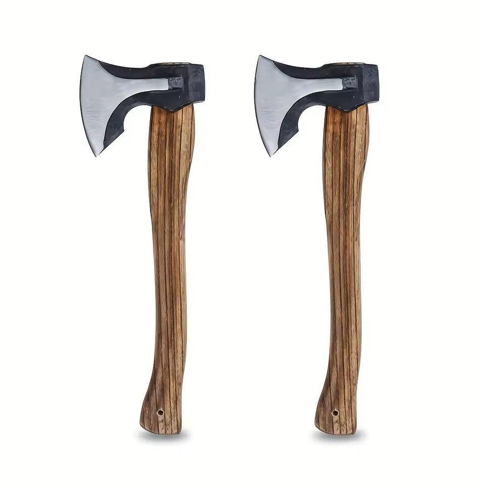 2 PCS Professional 12.01-inch Backyard Axe, Carbon Steel Forged Axe