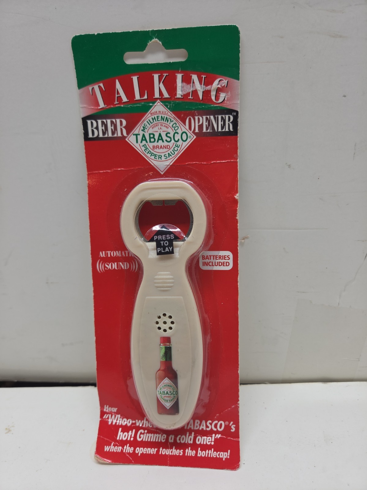 Tabasco Sauce Talking Bottle Opener from Pacific Direct