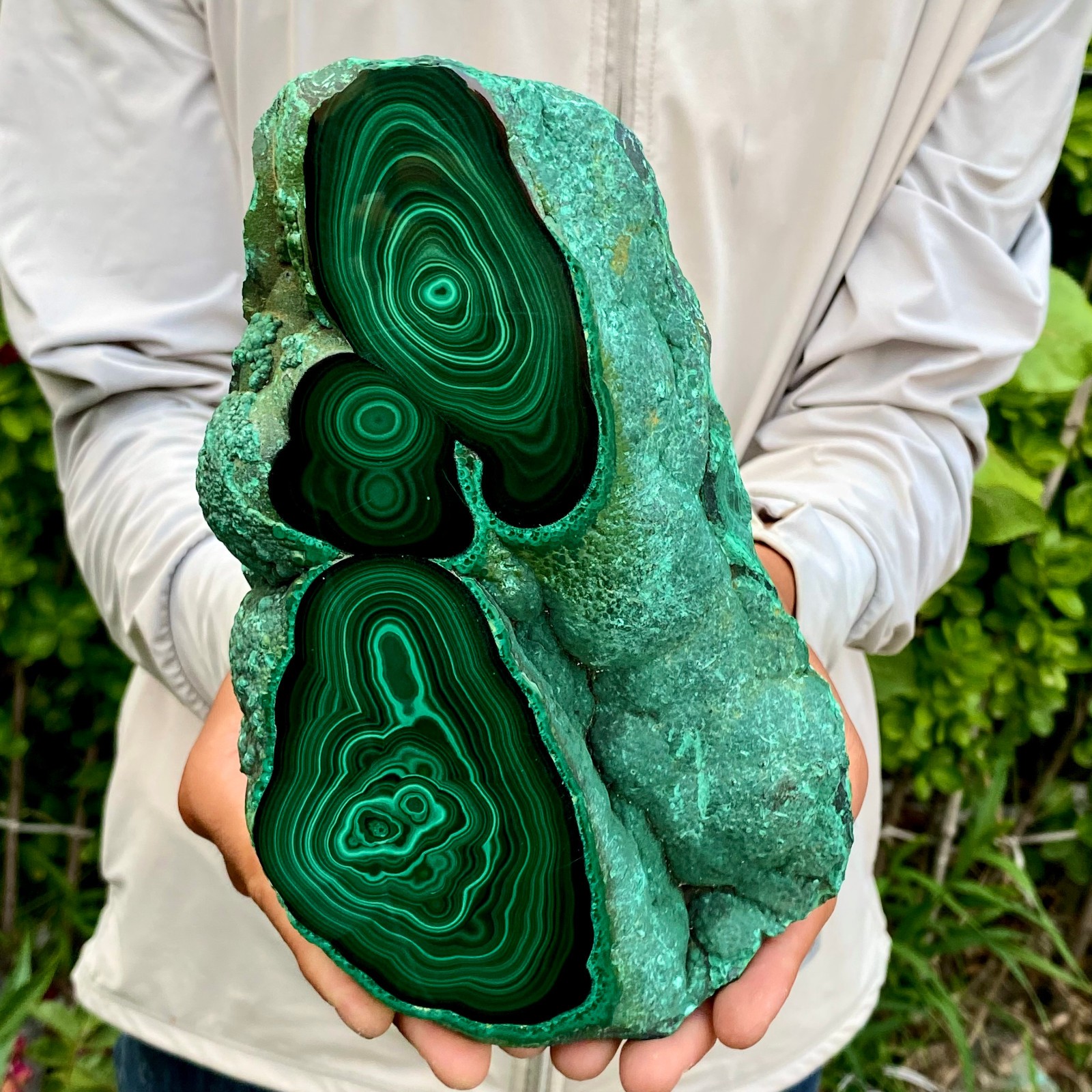 6.26LB Natural malachite block quartz crystal luster mineral specimen