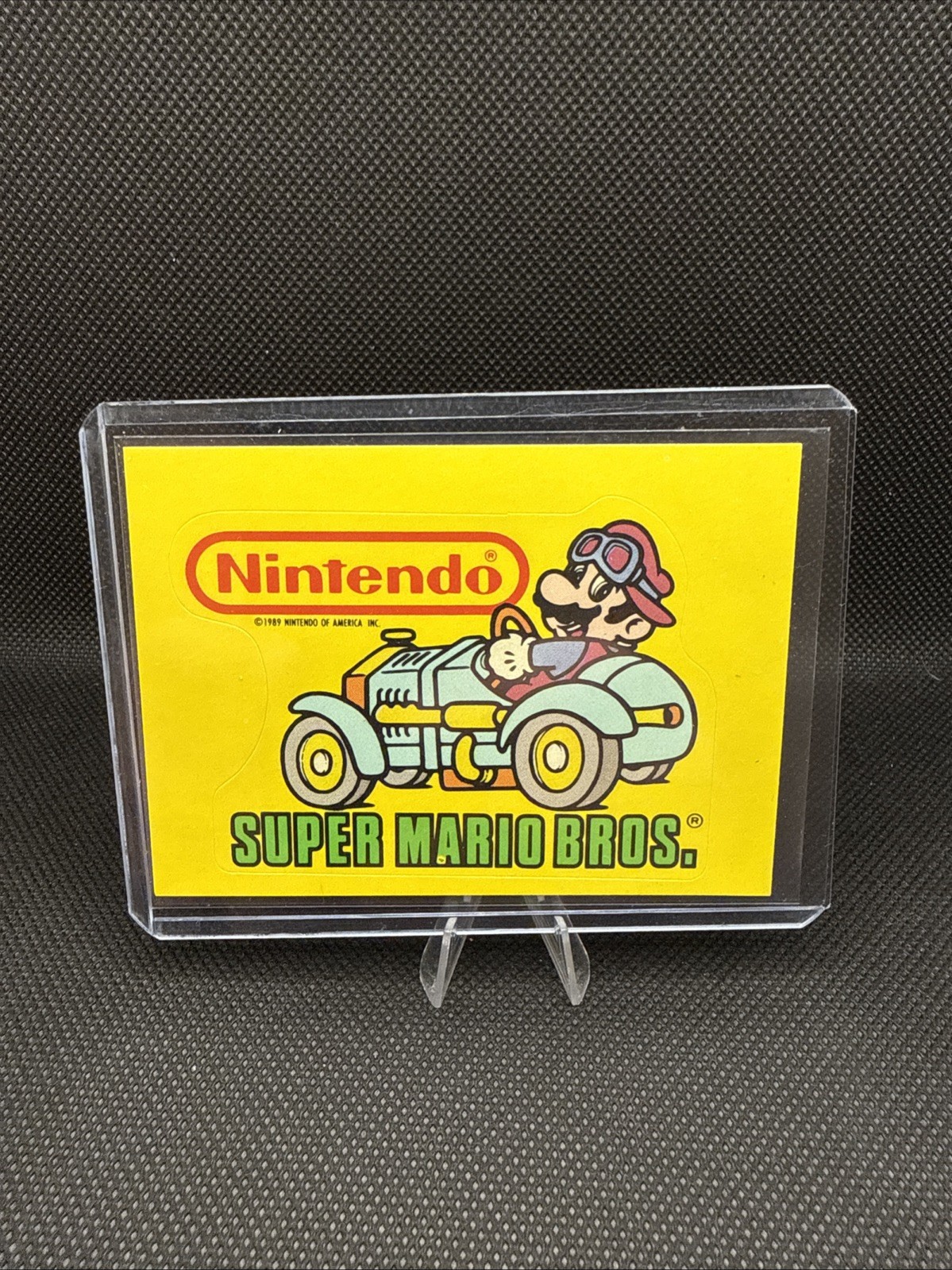 1989 Topps Nintendo Super Mario Bros. #33 Rookie Sticker Card Mario Kart Mint