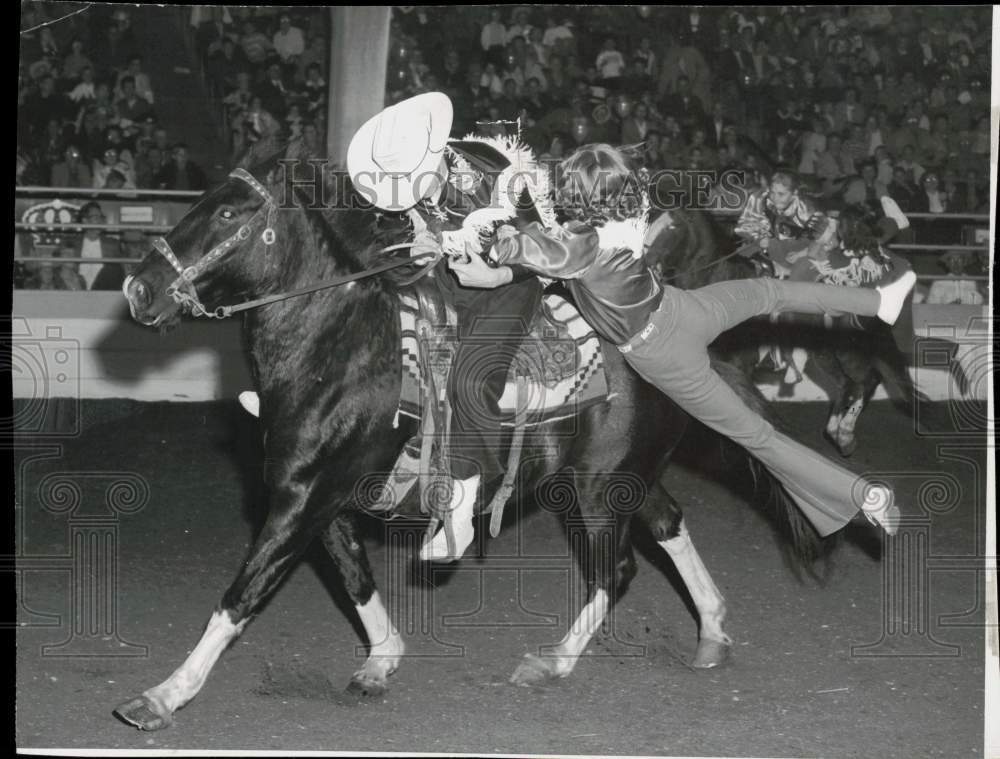 1960 Press Photo Young participants in a rodeo event - lra83797