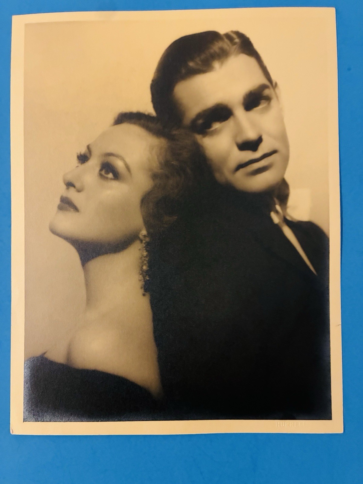 11x14 JOAN CRAWFORD & CLARK GABLE Photo GEORGE HURRELL Blind Stamp POSSESSED