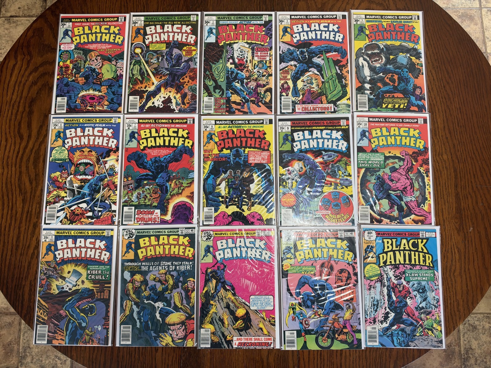 BLACK PANTHER 1977 VOL 1 COMPLETE LOT 1 2 3 4 5 6 7 8 9 10 11 12 13 14 15 NM