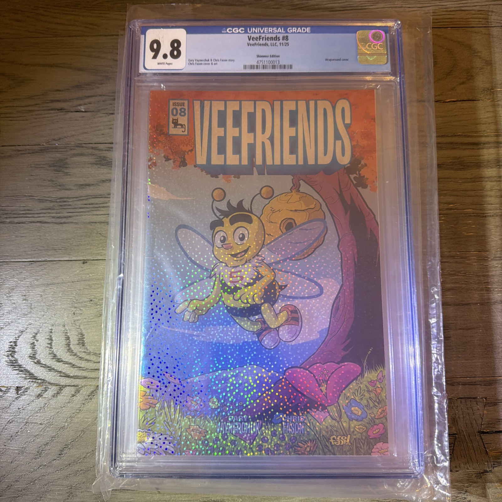 VeeFriends #8 Gary Bee Graded CGC 9.8 Gary Vaynerchuk Chris Fason Shimmer /299