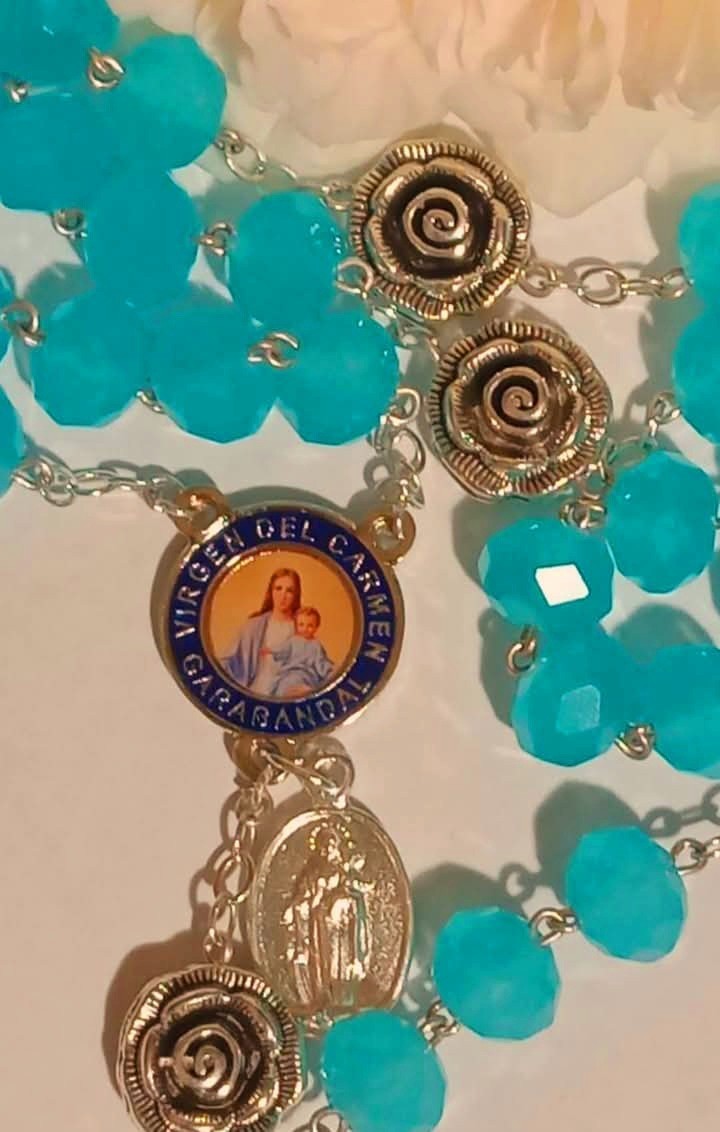 beautiful rosary with free relic medal from Garabandal 10mm beads beads