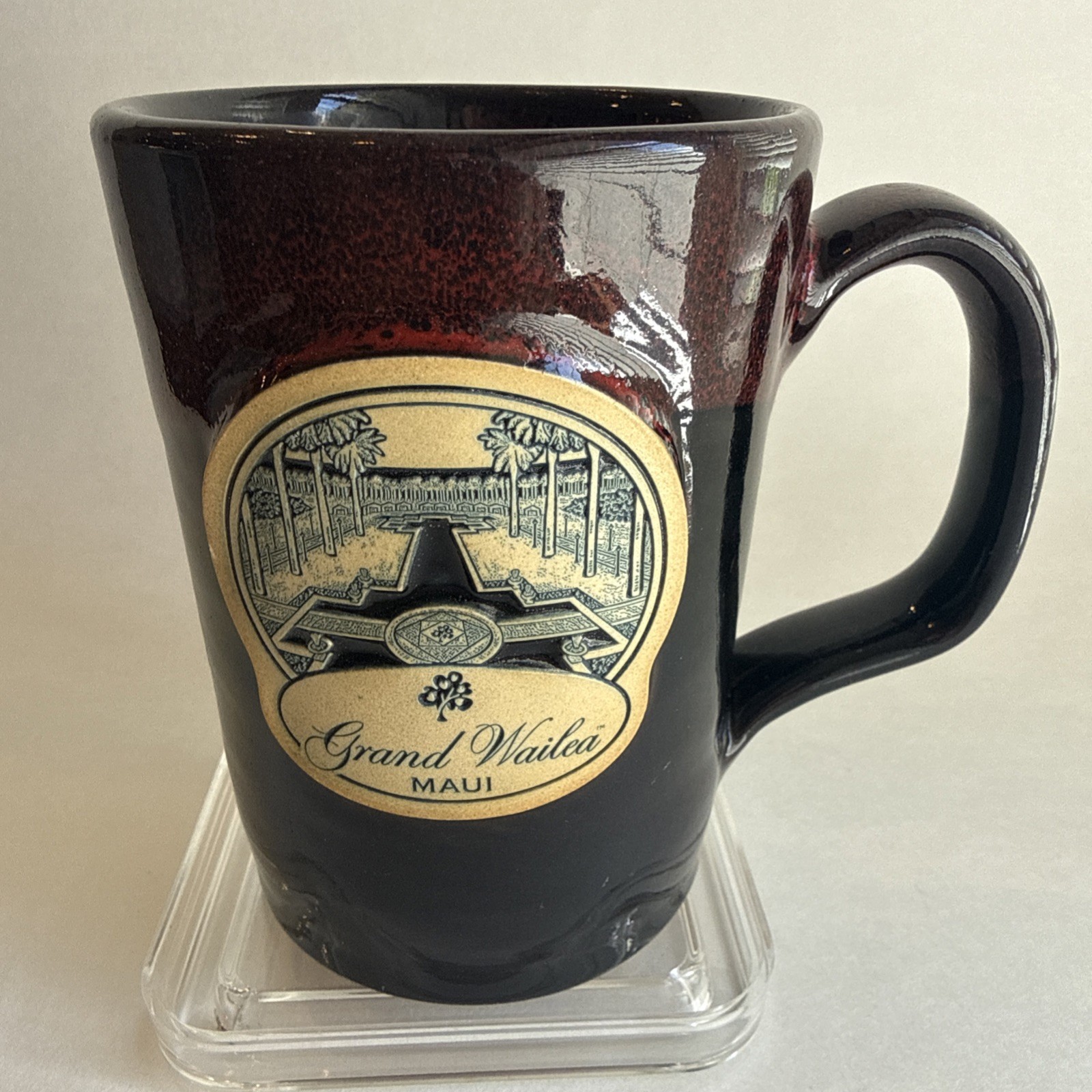 GRAND WAILEA MAUI Deneen Pottery Hand Thrown Stoneware Coffee Mug Hawaii