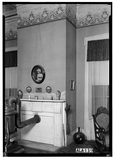 Photo:Camden Alabama Robert Tait Plantation Parlor Mantel 1936 HABS