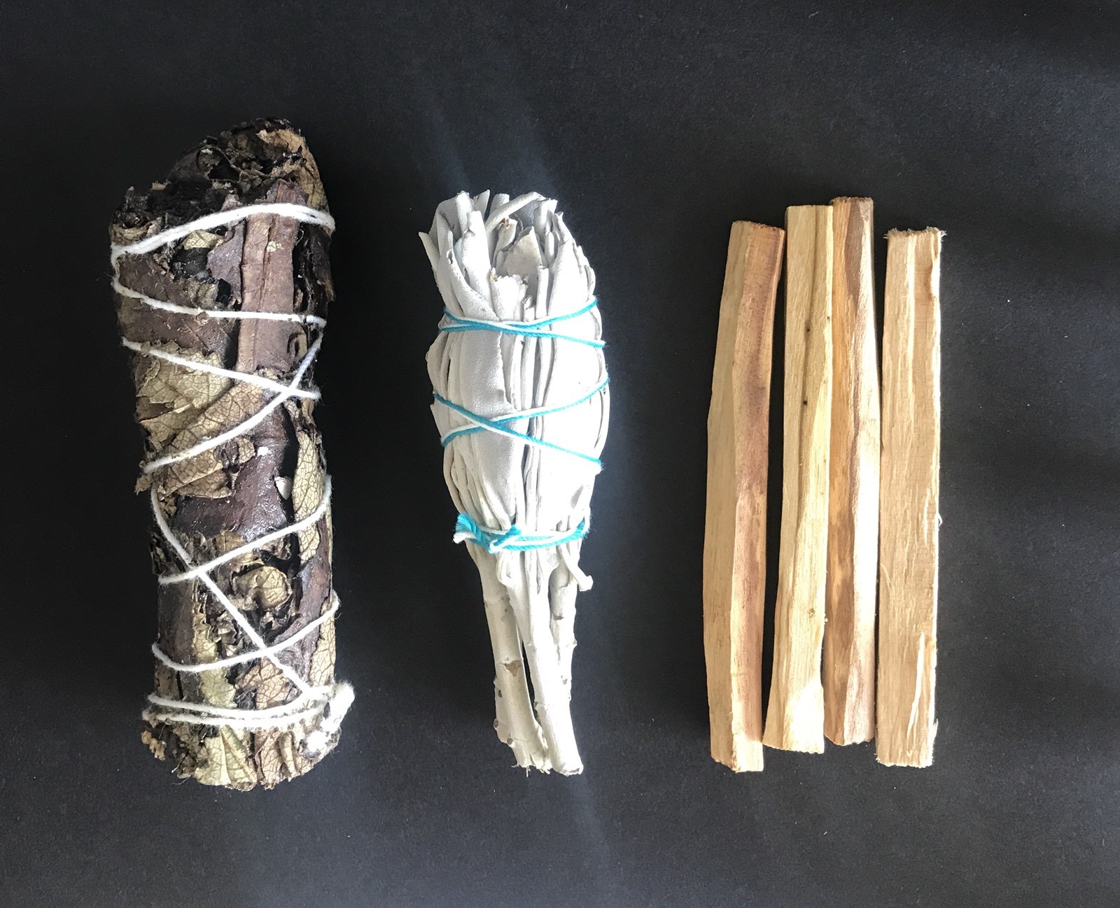 California White Sage,Palo Santo 4 sticks ,Yerba Santa Smudge 3 Pack Bundl