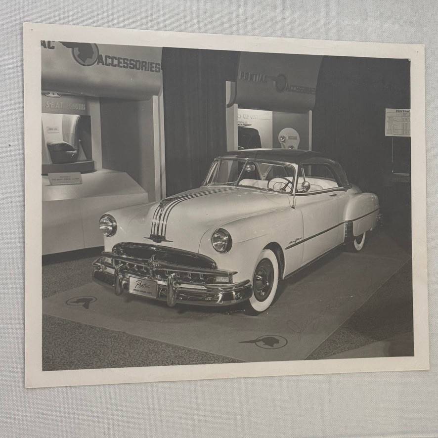 Vintage Pontiac Factory Press Photo Photograph Car Dealership Print