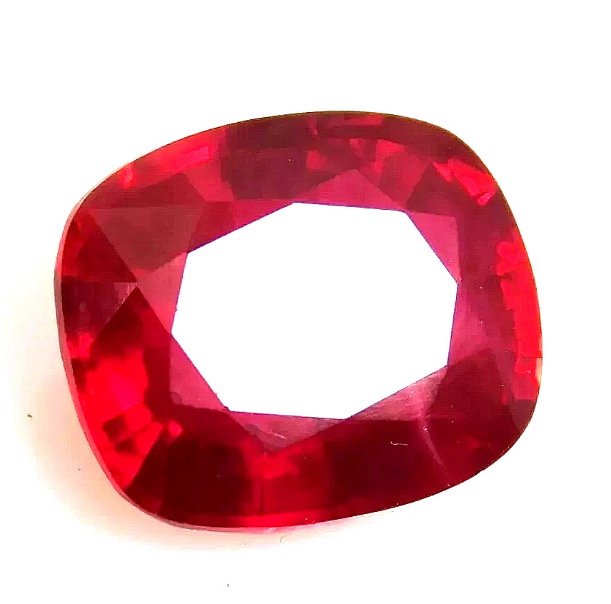 10 CT Natural Cushion Cut Burmese Pigeon Blood Red Ruby Certified Loose Gemstone
