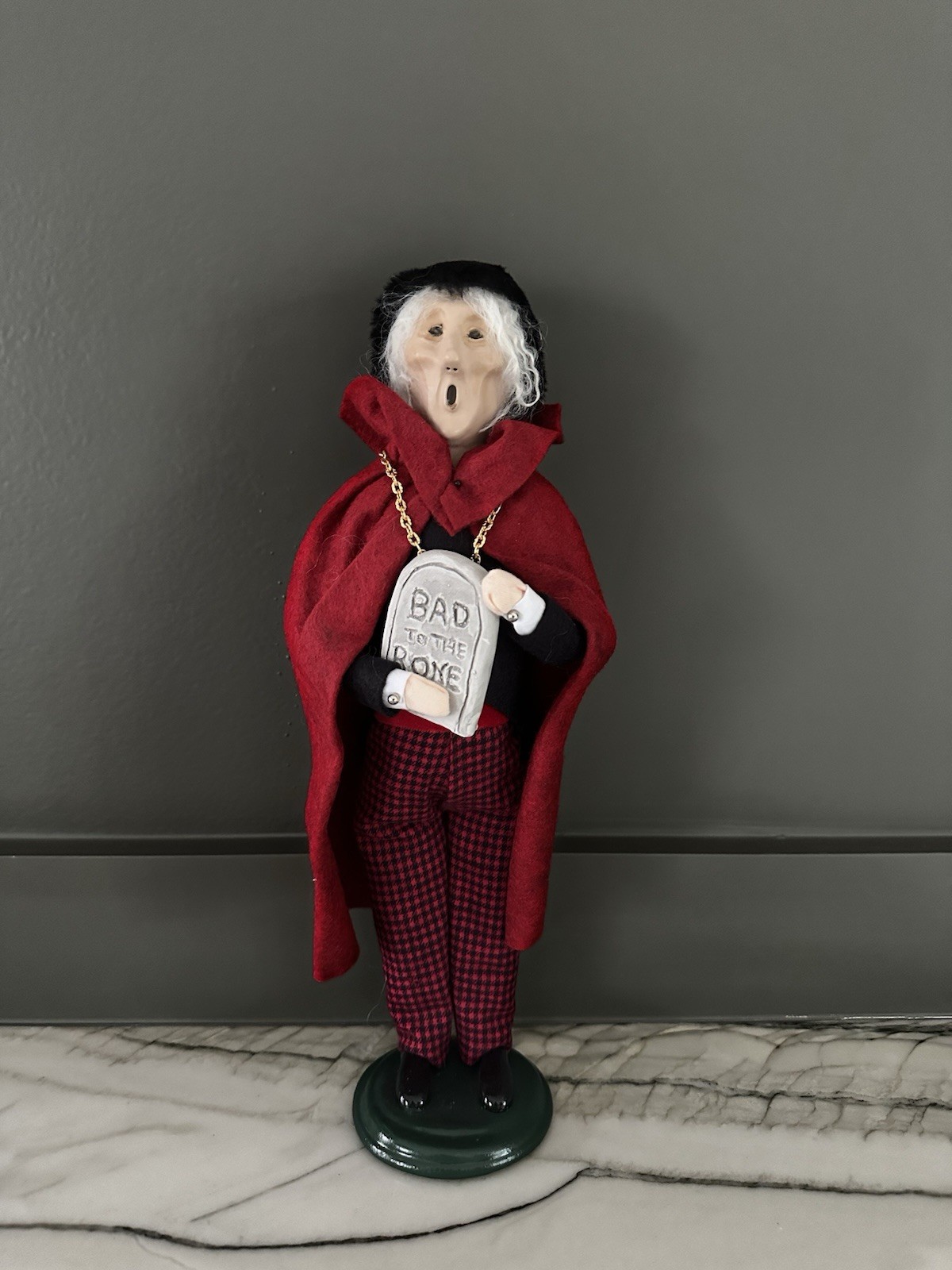 2021 HTF Byers Choice Haunted Man “Bad To The Bone” VGC