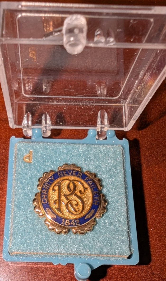 Vintage  Antique LDS Church Mormon Relief Society RS Lapel Pin Circa 1940 Marked