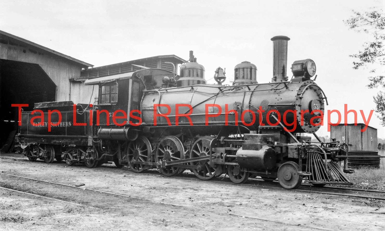 Wadley Southern #53 4-6-0 Wadley GA 5-9-1950  Baldwin #23771  New 8x10 Photo