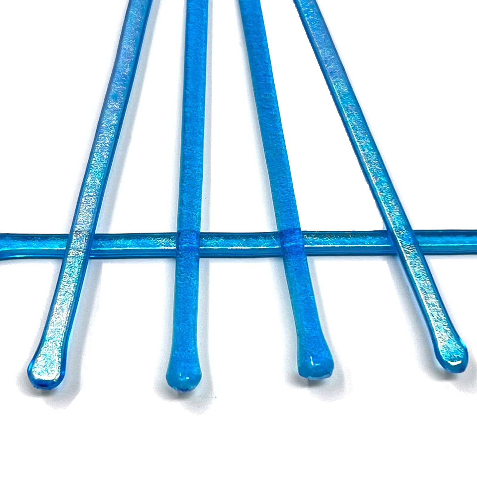 studioTica Handmade Glass Swizzle Sticks: Capri Fire, Set of 5 | 5.50-inch, C...
