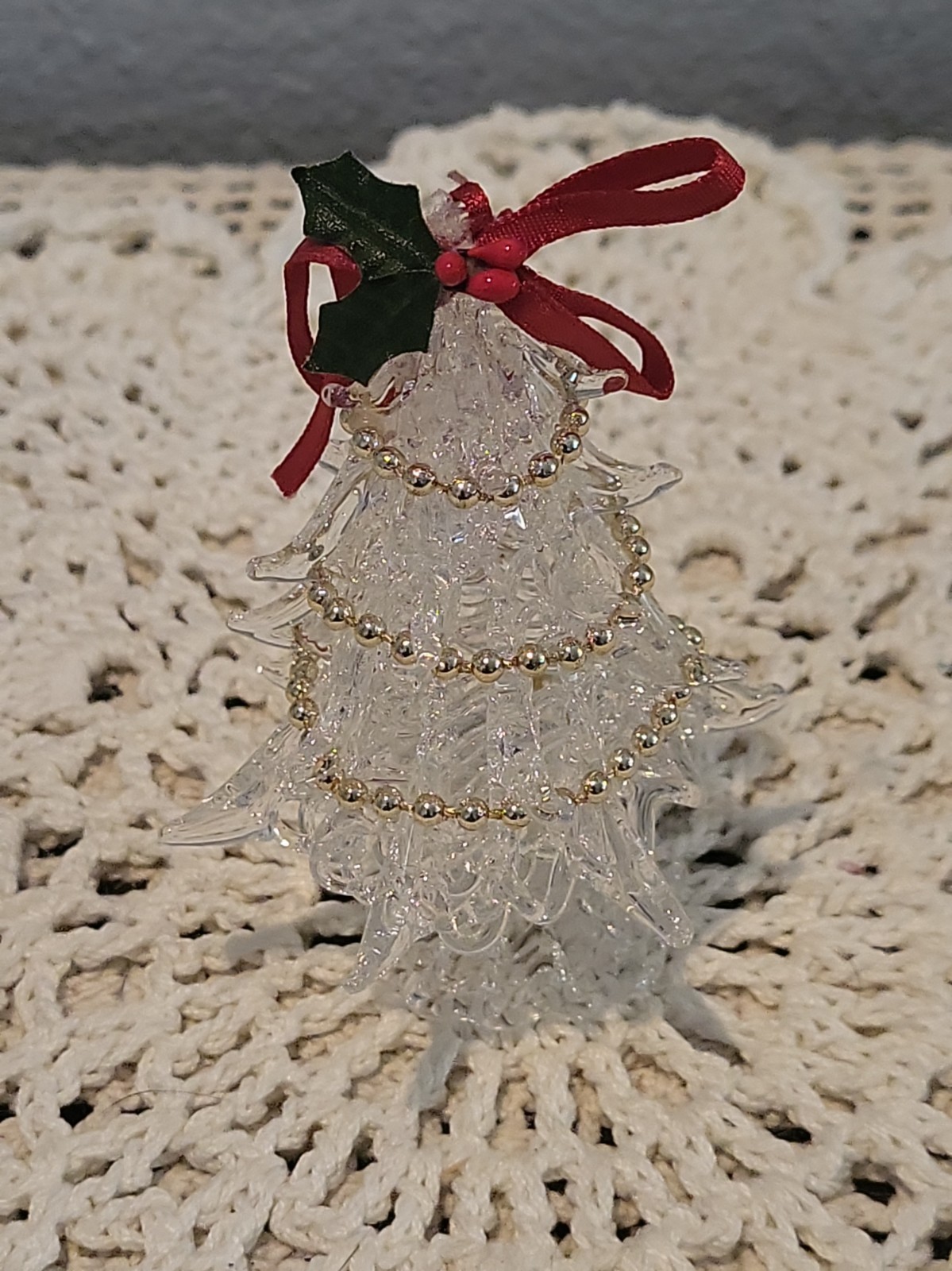Vintage Silvestri Hand Spun Glass Christmas Tree Ornament 3 1/2