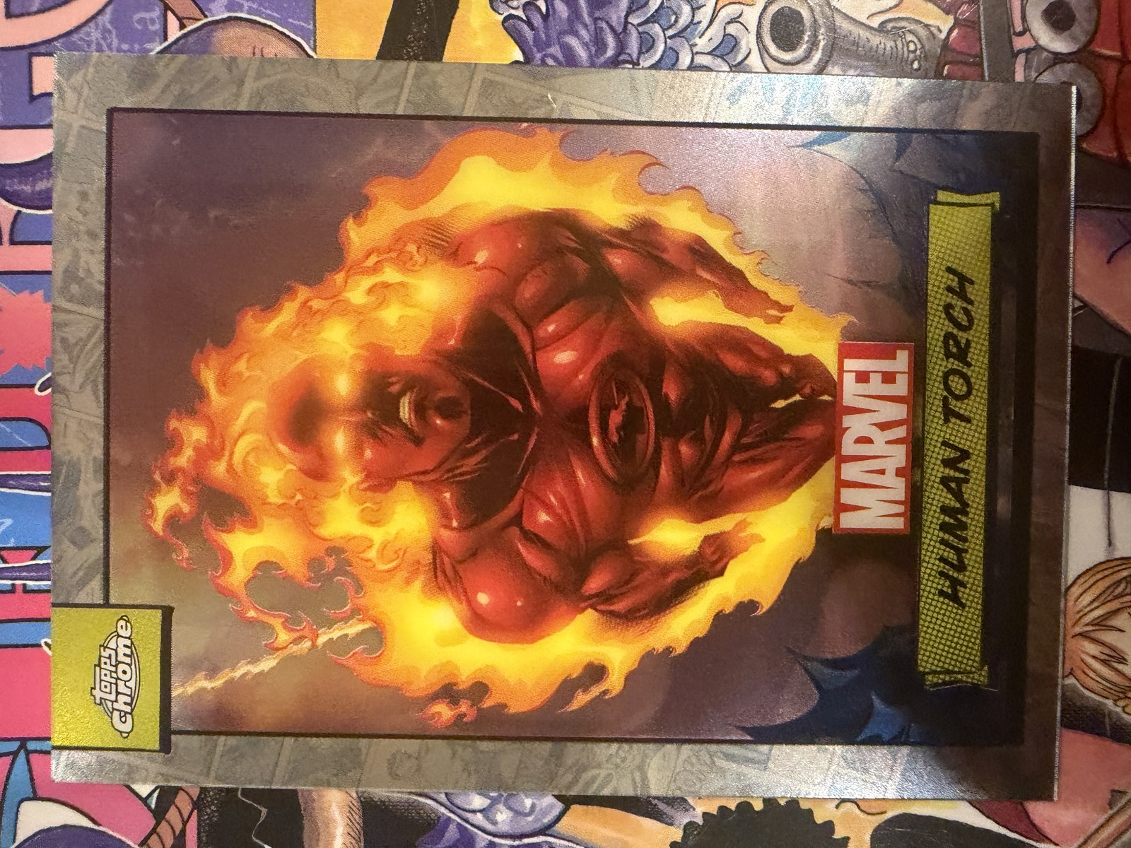 2024 Marvel Fantastic Four Topps Chrome Marvel Human Torch #24