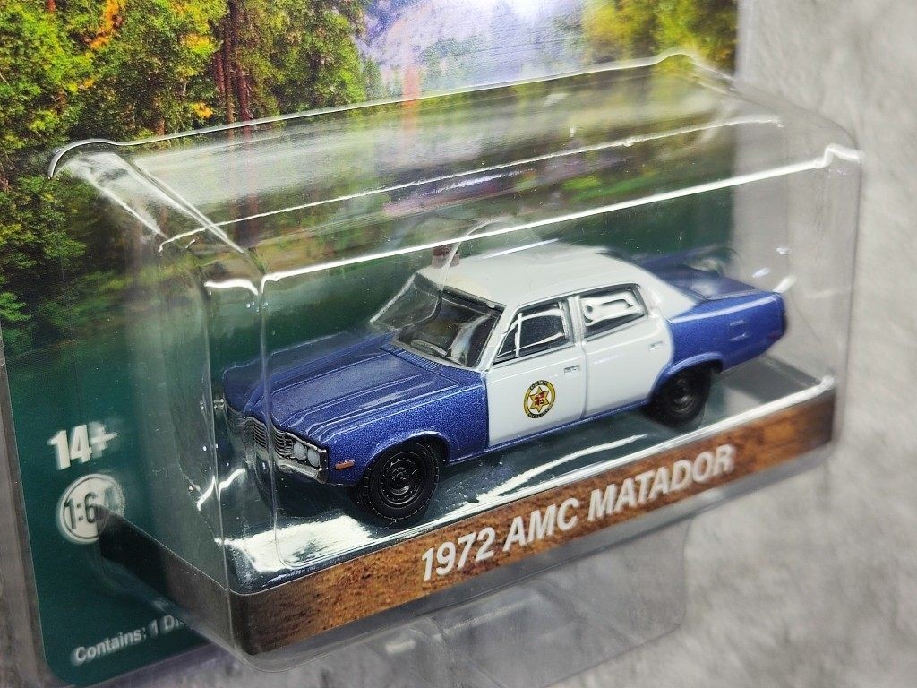 1/64 1972 Matador Police Car Alloy Diecast Model Collectible