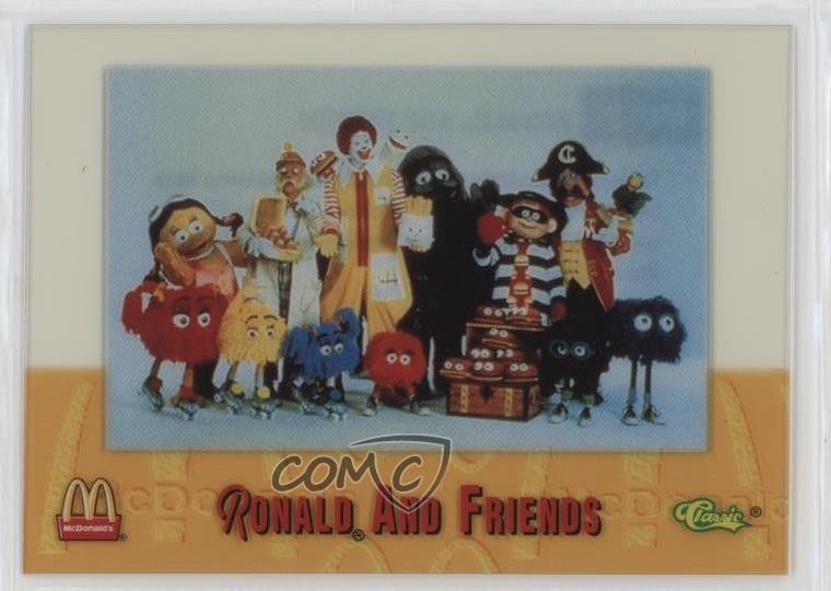 1996 Classic McDonald\'s Assets Collectible Cards Cels Ronald and Friends 1e19