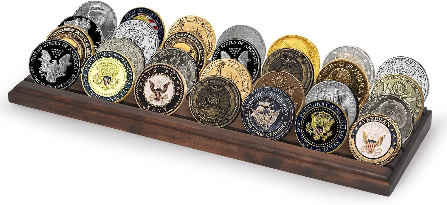 12X4 Challenge Coin Display - Black