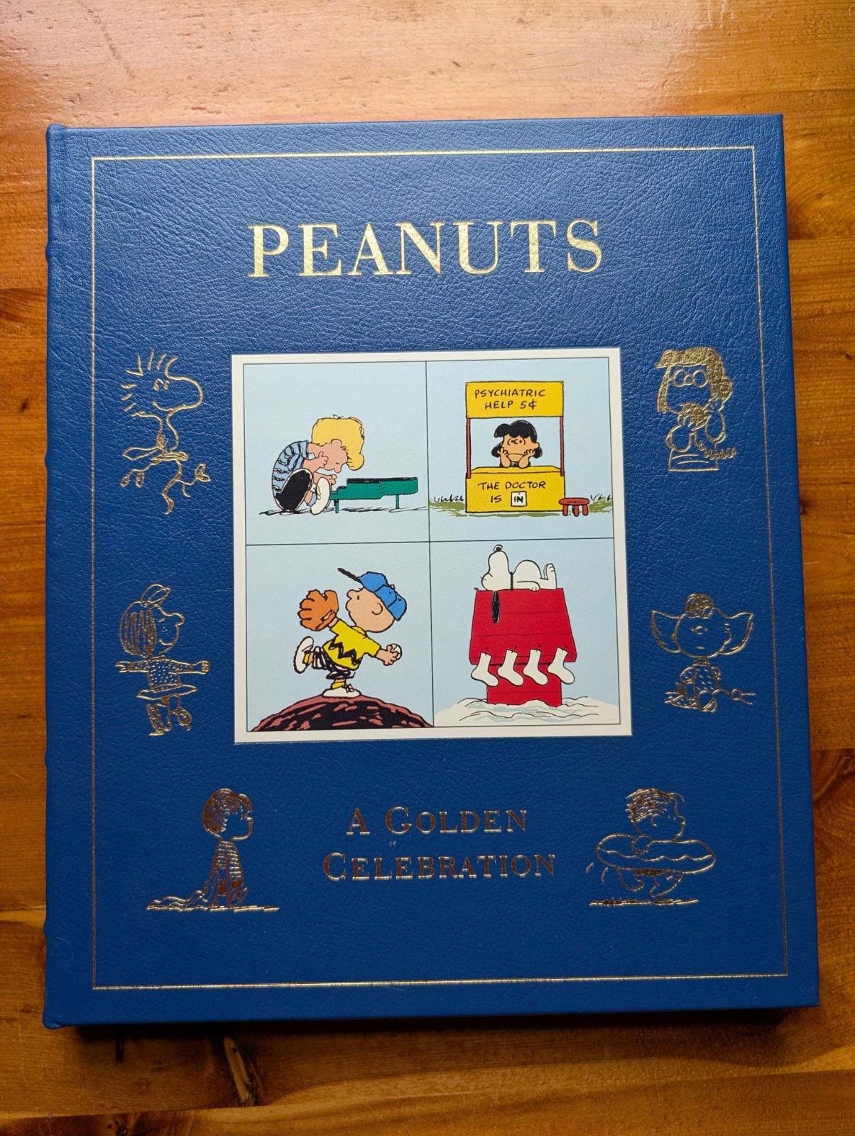 RARE Peanuts: a Golden Celebration (1999) Leather bound, gold trim - Ch. SCHULZ