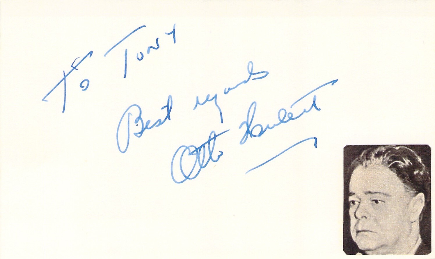 Otto Hulett d1983 signed autograph auto 3x5 Cut American Actor in The Mob