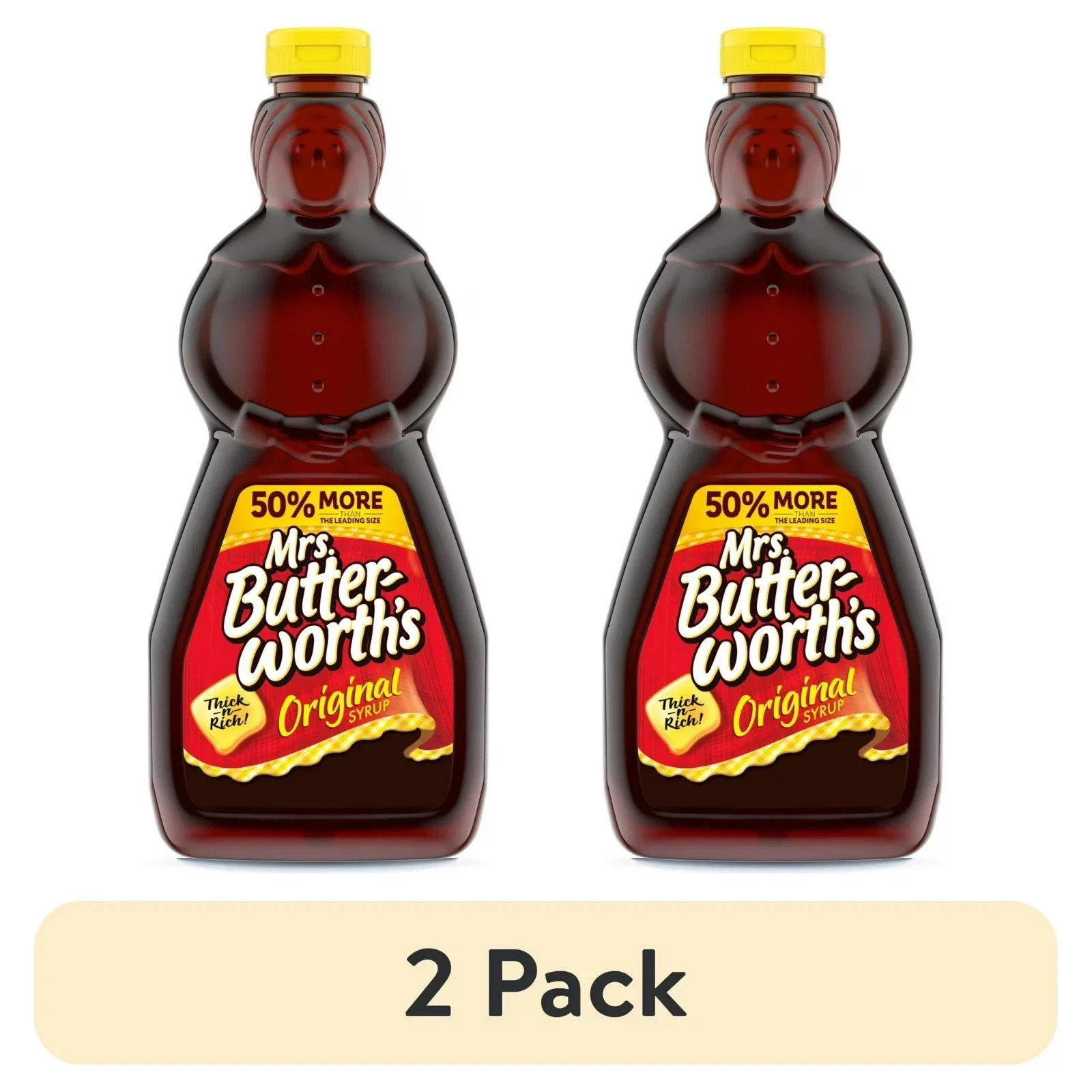 (2 pack) Mrs. Butterworth\'s Original Thick and Rich Pancake Syrup, 36 fl. oz.