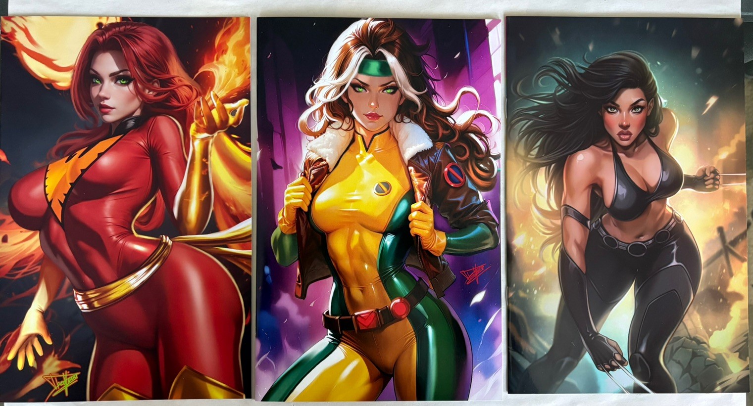 Artist Alley Comics Sketchbook Lot of 3 | X-Men | X-Girls | Phoenix Rogue X-23🔥