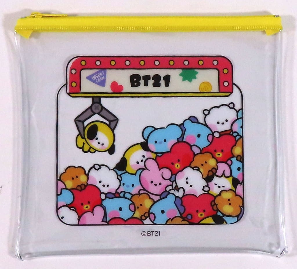 BT21 minini cafe Clear Pouch Yellow Japan Used Japan