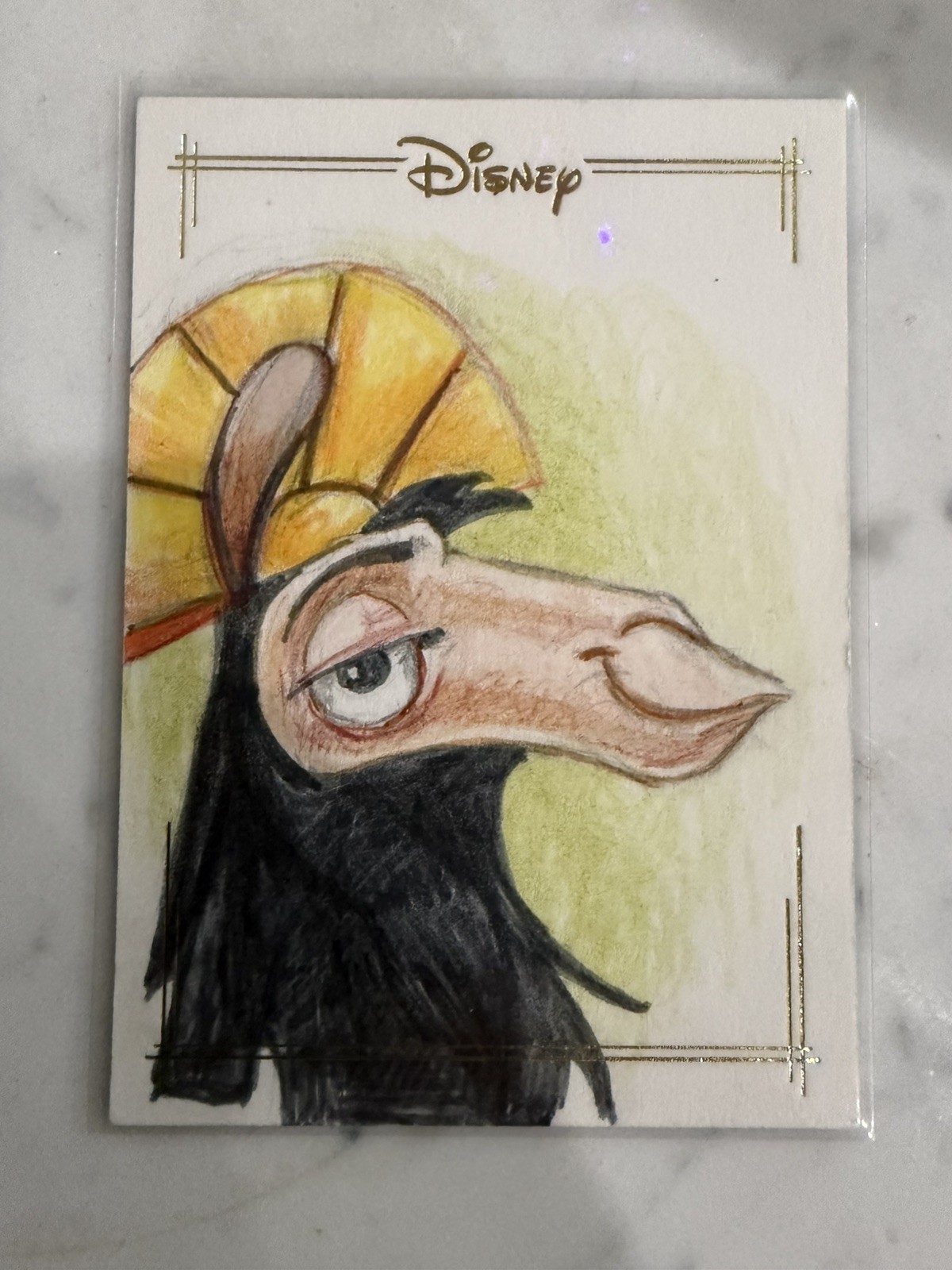 2025 Topps Chrome Disney Emperor’s New Groove Kuzco Sketch Andy Hanks 1/1 Auto