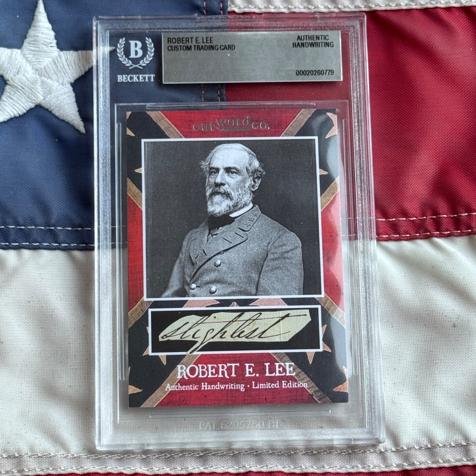 Robert E. Lee Handwritten Word Cut from Autograph Letter Signed Beckett BAS