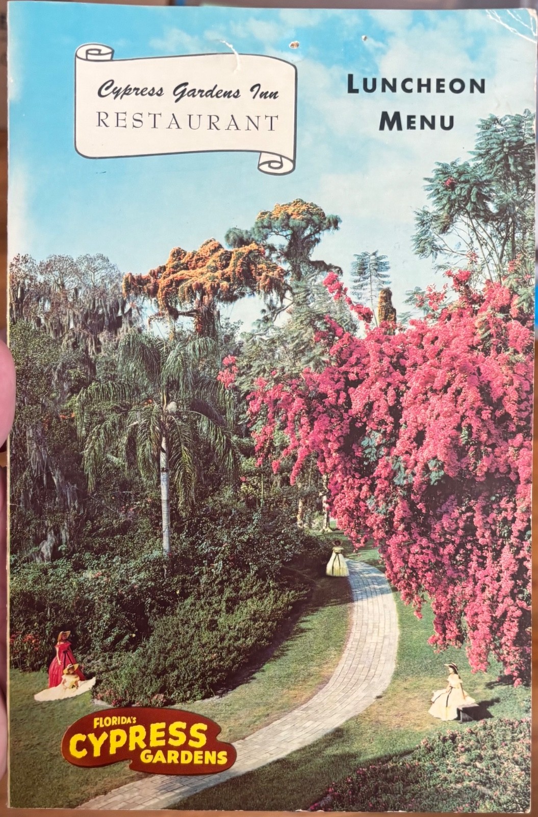 Vintage 1950s Cypress Gardens Winter Haven Florida Restaurant Menu