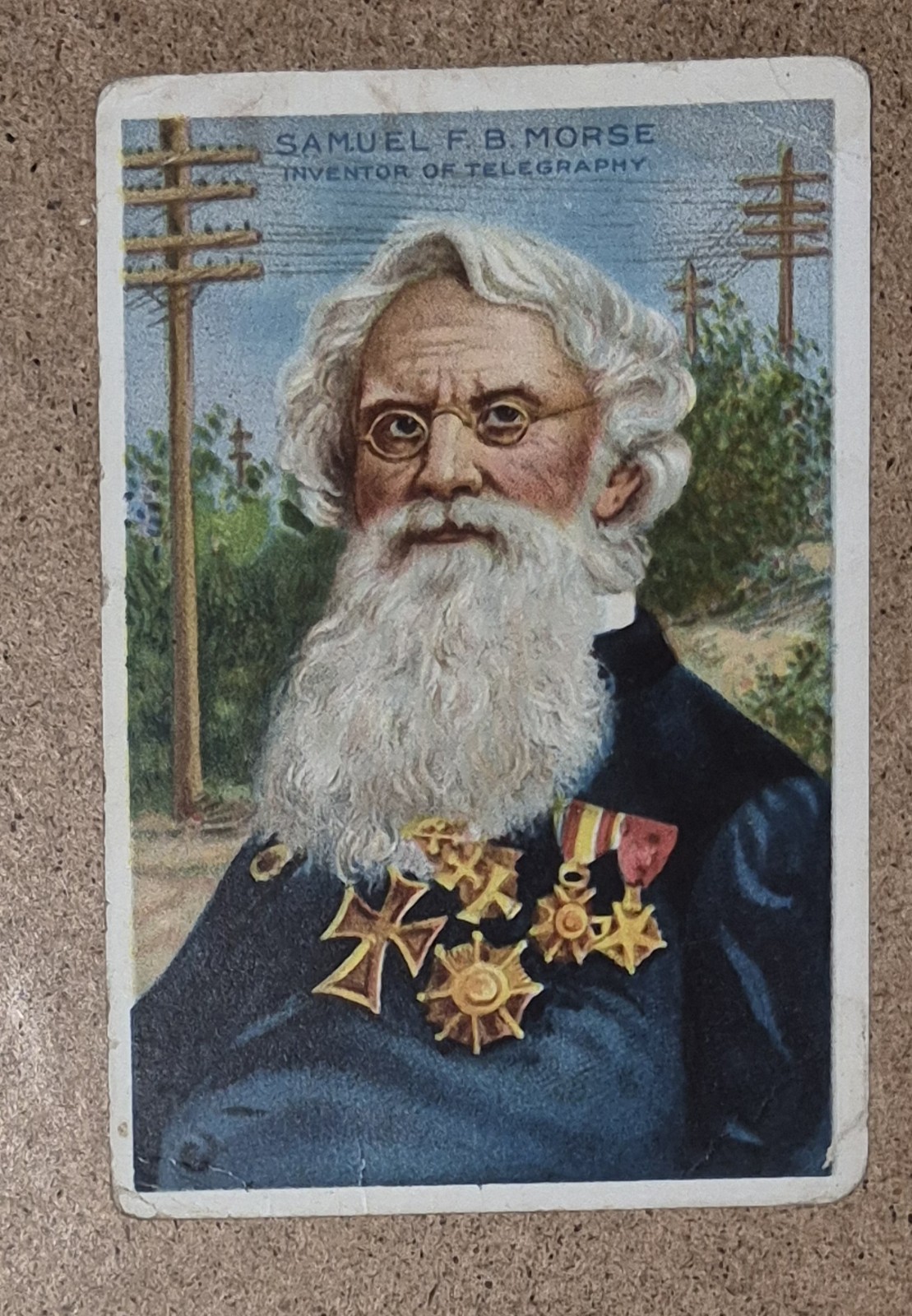 1911-12 Royal Bengals T68 Men Heroes History Samuel F.B. Morse Code Inventor 