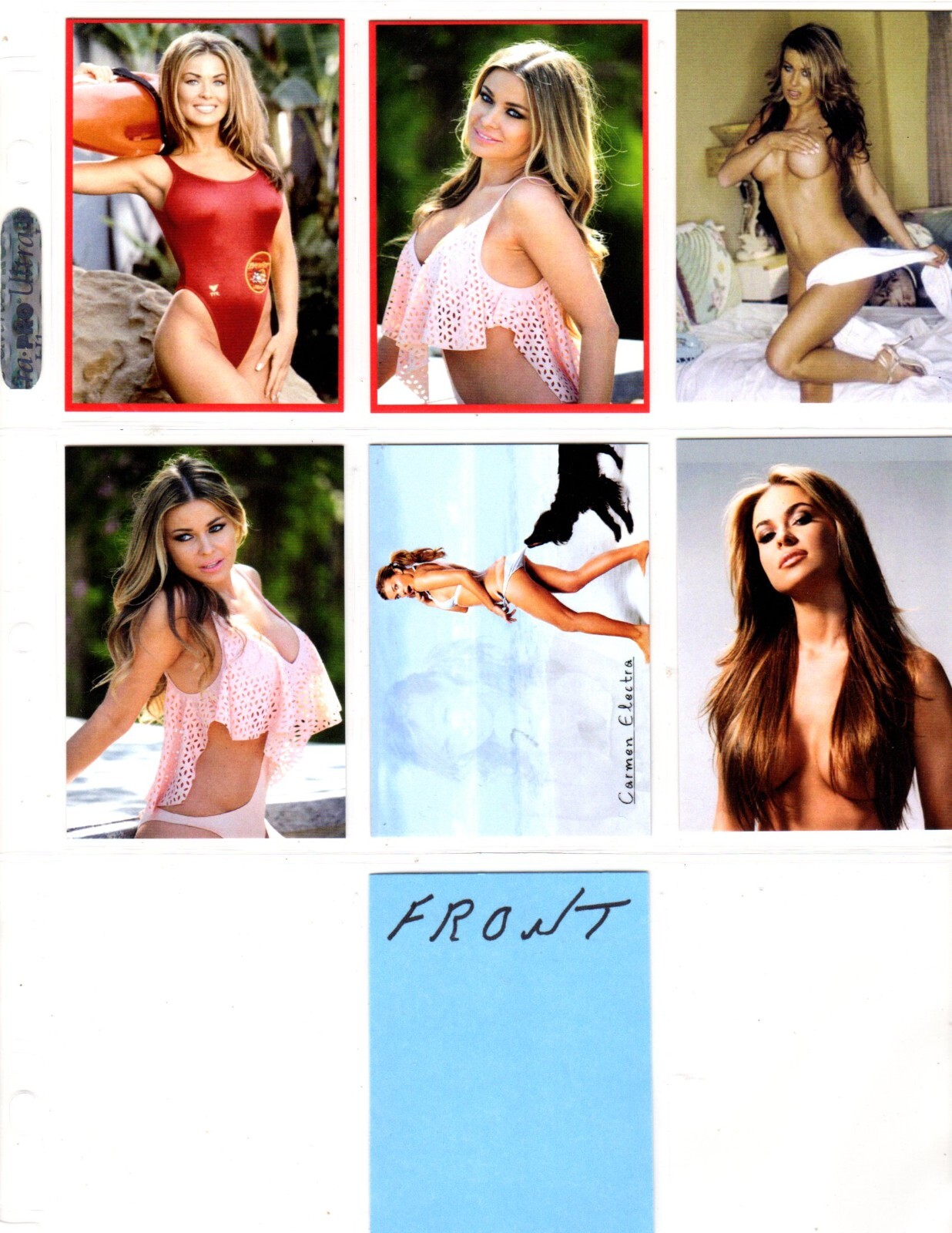 CARMEN ELECTRA   CUSTOM   NOVELTY TRADING CARD 6 CARDS   SET