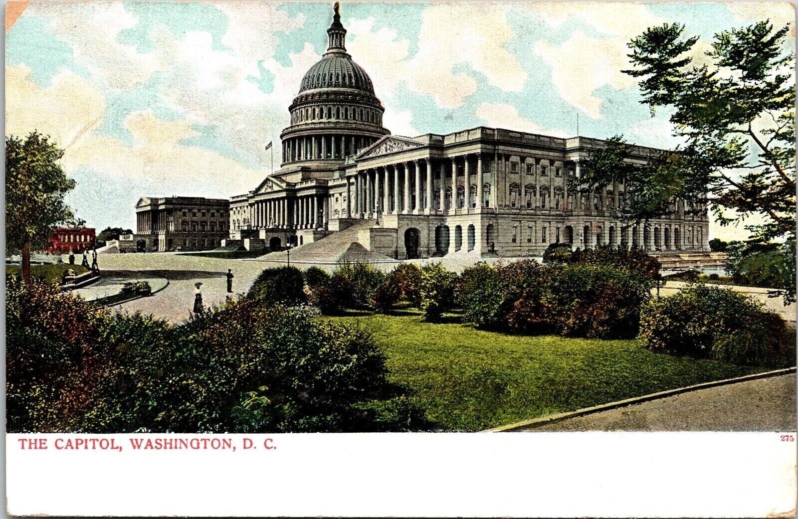 United States Capitol Building Streetview Washington DC Government UDB Postcard