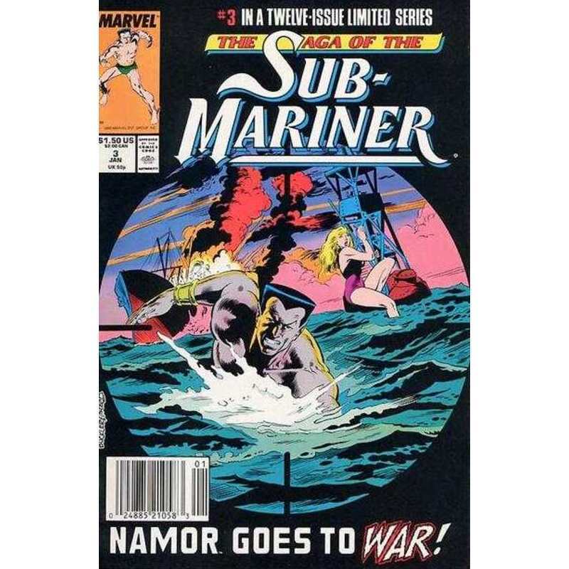 Saga of the Sub-Mariner #3 in Near Mint minus condition. Marvel comics [u}