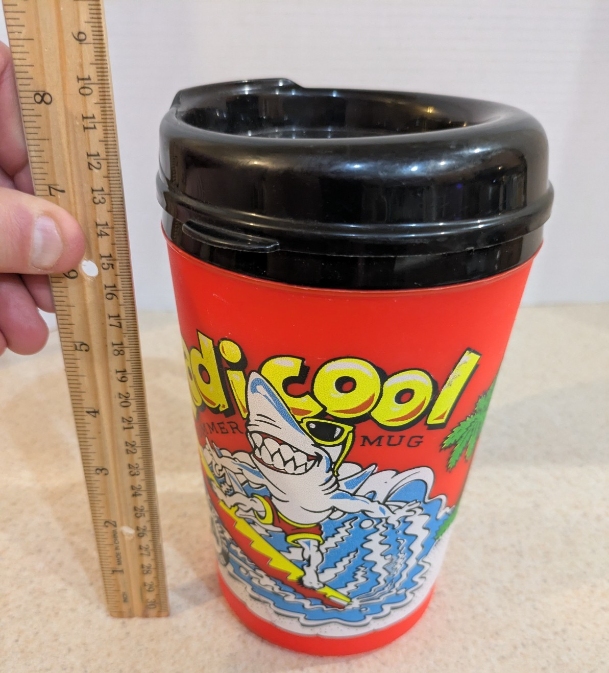1990s Great White Surfing Shark Radicool 34 Oz Aladdin Vintage Casey's