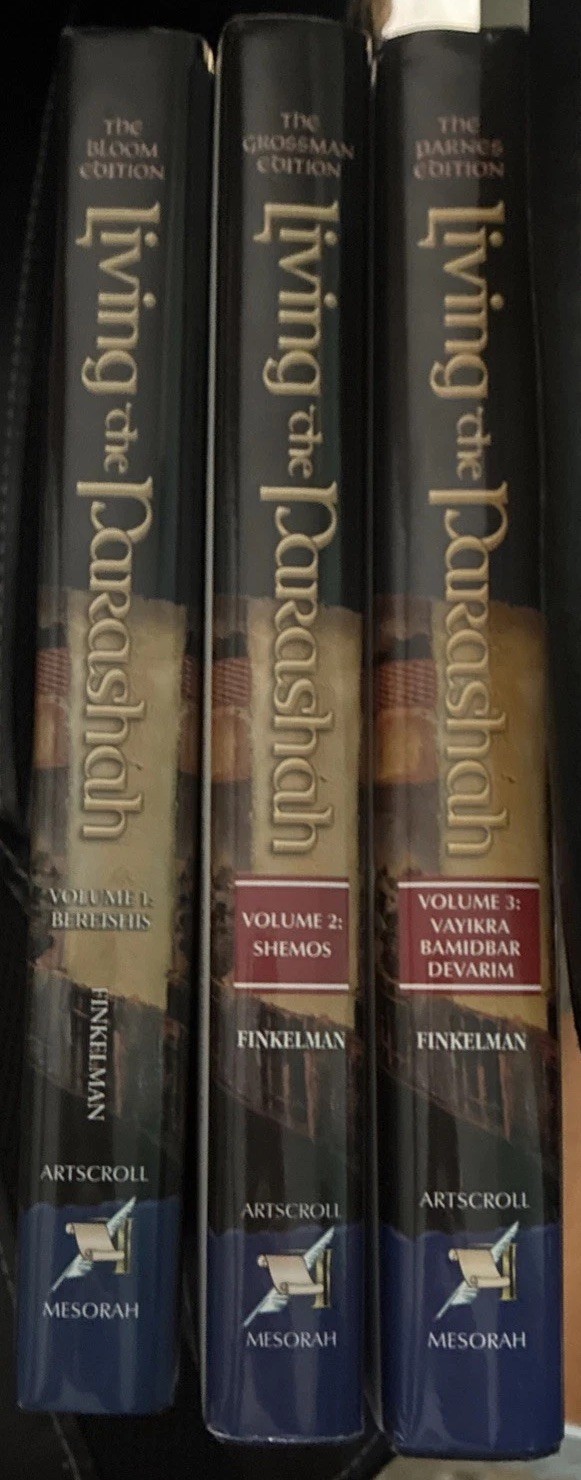 Living the Parashah 3 volume set Rabbi Shimon Finkelman