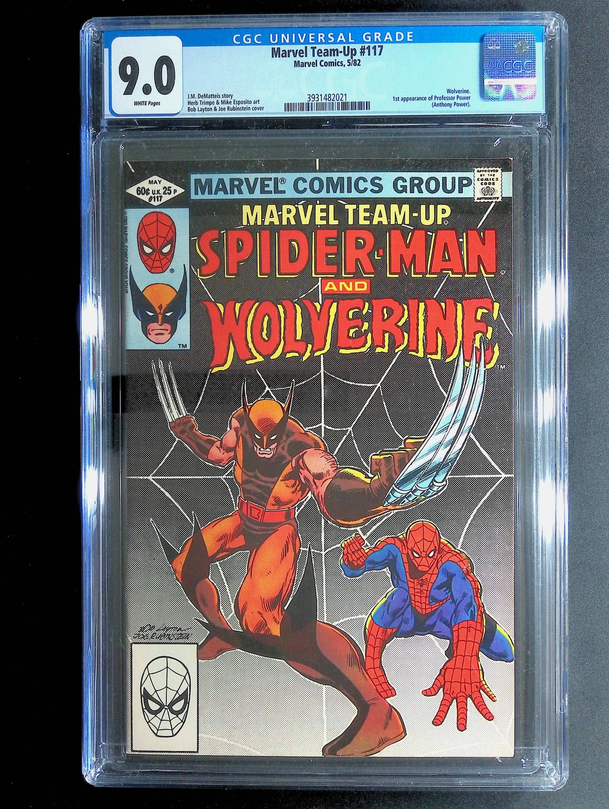 1982 Marvel Team-Up 117 CGC 9.0 1st Professor Wolverine Marvel