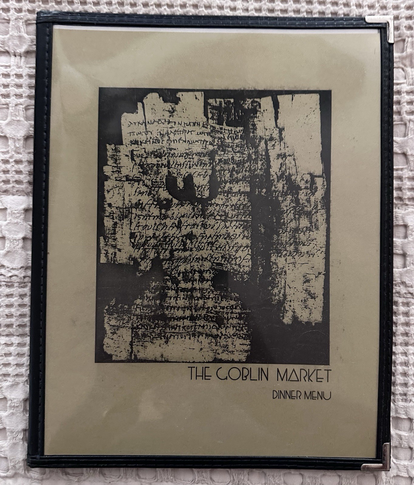 Vintage The Goblin Market Menu Mount Dora FL Florida Lakeside Inn 125th Ann.