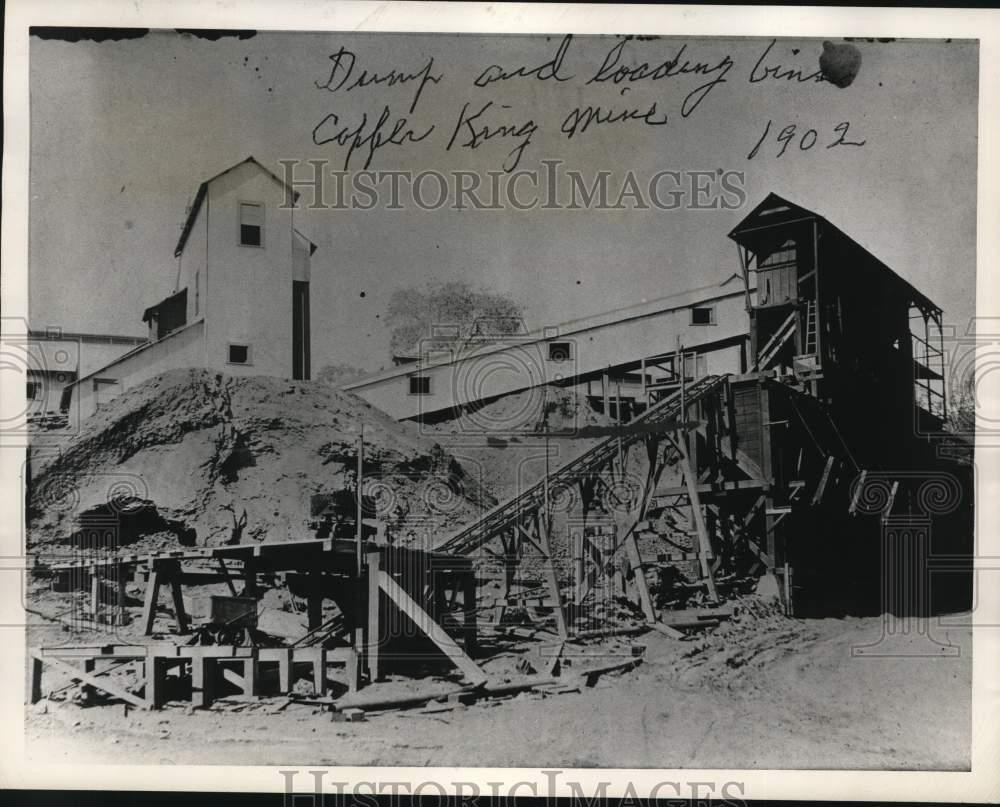1961 Press Photo Copper King Mining's dumping and shipping area - lrx67142