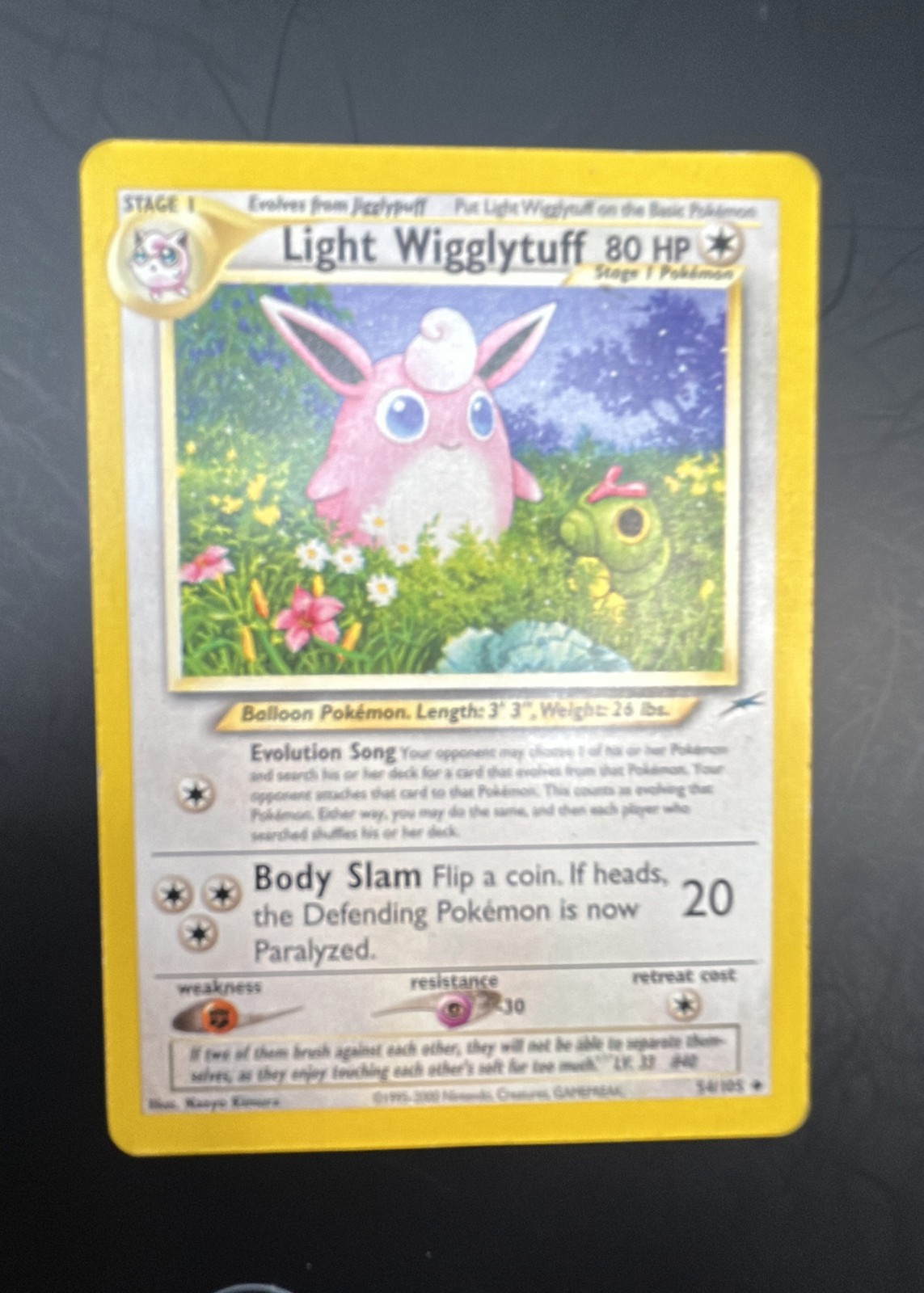 2002 Light Wigglytuff #54/105 — Neo Destiny, Unlimited, non-holo - Near Mint