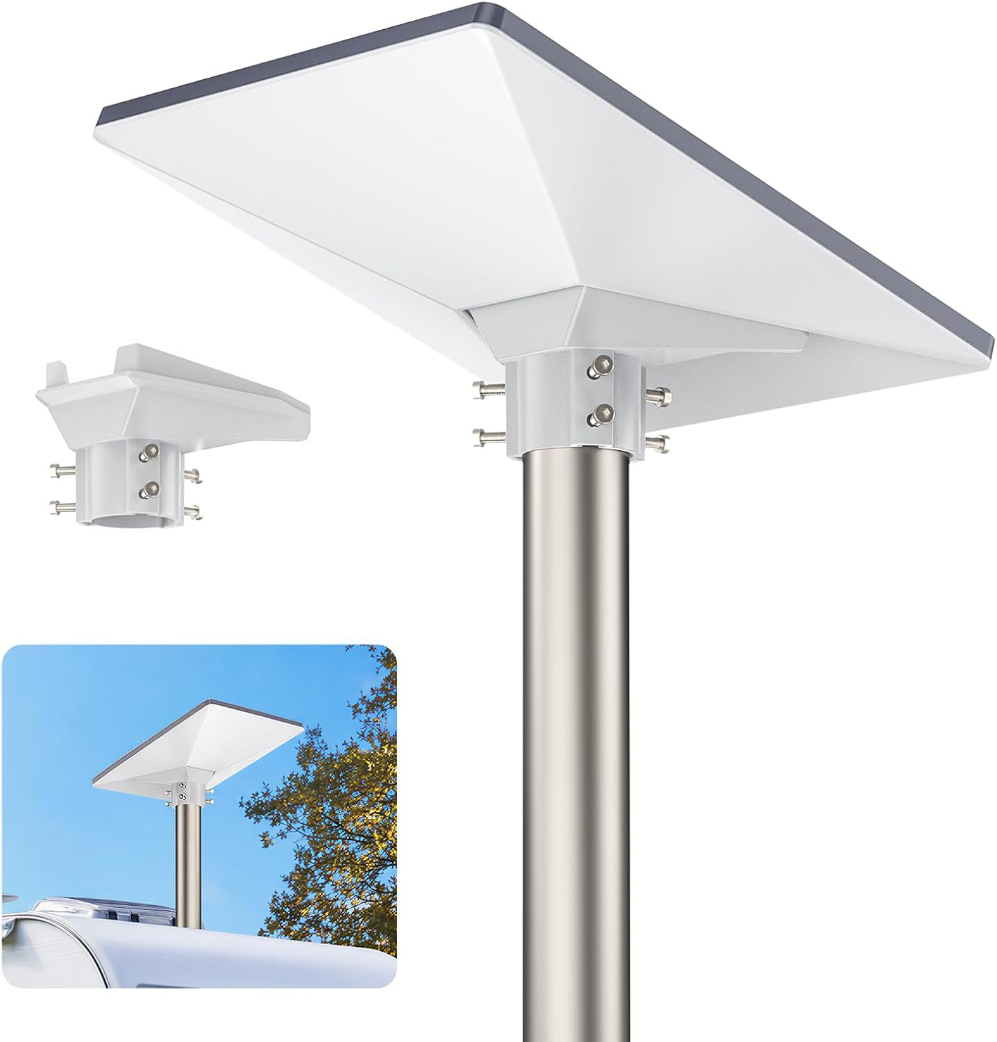 Starlink Mini Pipe & Pole Mount Adapter - Heavy-Duty Adjustable Roof Mounting