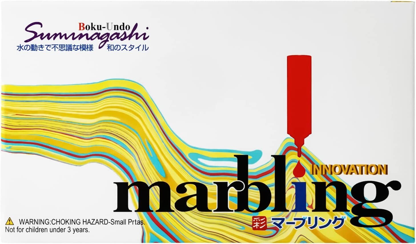 Boku-Undo Marbling Pigment 12ml 6 Colors Suminagashi Dye Ink Wood Paper Japan