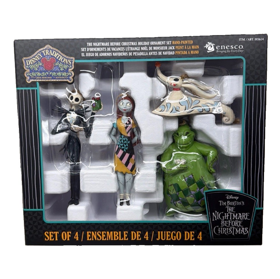 Jim Shore Nightmare Before Christmas Holiday Ornament Set Disney Traditions