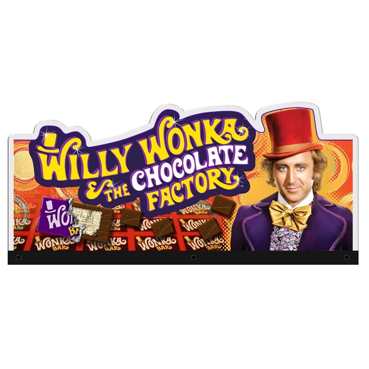 Willy Wonka and The Chocolate Factory Pinball Topper Acrylic Led RGB Topper